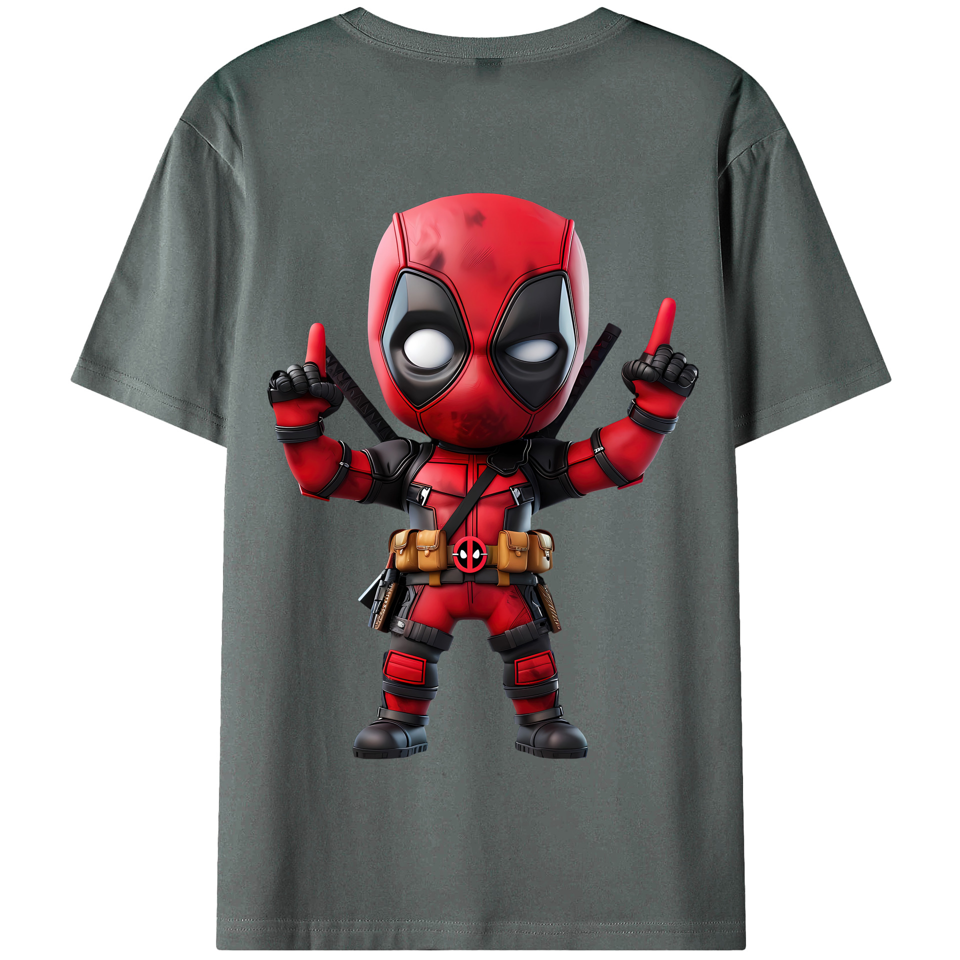 （画像用） Deadpool デッドプール 綿100％半袖Tシャツ（背面プリント）